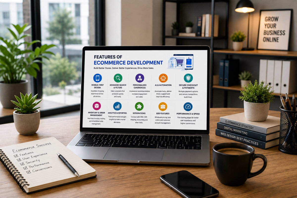 features of ecommerce website development